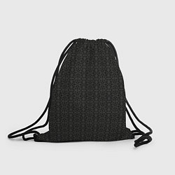 Рюкзак-мешок Ажурный чёрно-серый, цвет: 3D-принт