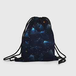 Рюкзак-мешок Синяя геометрическая абстракция, цвет: 3D-принт