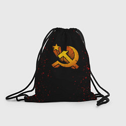 Рюкзак-мешок Серп и молот СССР краски, цвет: 3D-принт