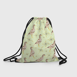 Рюкзак-мешок Авдотка птица и снежинка, цвет: 3D-принт
