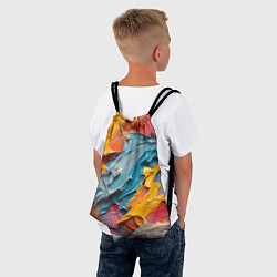 Рюкзак-мешок Абстрактная живопись акрилом, цвет: 3D-принт — фото 2