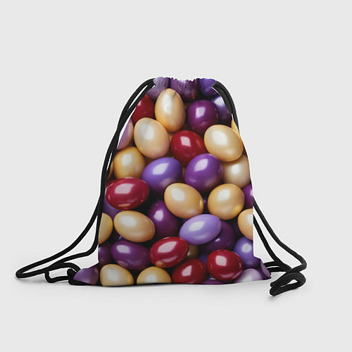 Мешок для обуви Красные и фиолетовые пасхальные яйца / 3D-принт – фото 1
