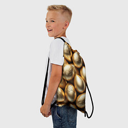 Рюкзак-мешок Золотые Пасхальные яйца, цвет: 3D-принт — фото 2