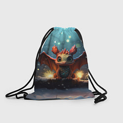 Рюкзак-мешок Маленький огненный дракоша, цвет: 3D-принт