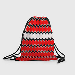 Рюкзак-мешок White and red stripes, цвет: 3D-принт