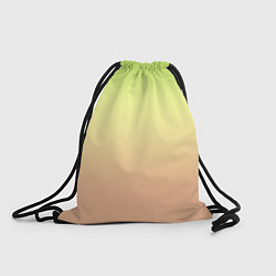 Рюкзак-мешок Персиково-салатный градиент, цвет: 3D-принт