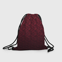 Рюкзак-мешок Тёмно-красный объёмный паттерн, цвет: 3D-принт