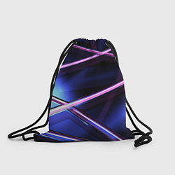 Рюкзак-мешок Фиолетовая геометрическая абстракция, цвет: 3D-принт