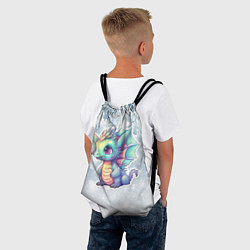 Рюкзак-мешок Маленький дракон новогодний, цвет: 3D-принт — фото 2