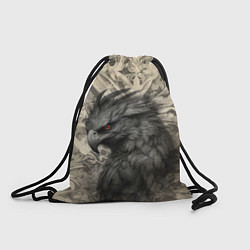Рюкзак-мешок Коршун с красными глазами, цвет: 3D-принт