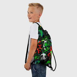 Рюкзак-мешок Футбол паттерны, цвет: 3D-принт — фото 2