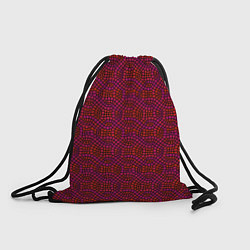 Рюкзак-мешок Витражный паттерн оттенков красного, цвет: 3D-принт