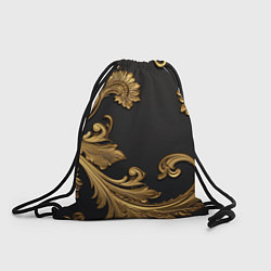 Рюкзак-мешок Лепнина золотые объемные узоры, цвет: 3D-принт