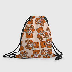 Рюкзак-мешок Принт мишки на мишке в свитере, цвет: 3D-принт