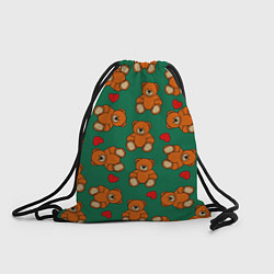 Рюкзак-мешок Мишки плюшевые и сердца, цвет: 3D-принт