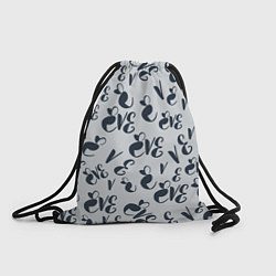 Рюкзак-мешок Ева буквы паттерн, цвет: 3D-принт