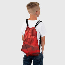 Рюкзак-мешок Красный камуфляж крупный, цвет: 3D-принт — фото 2