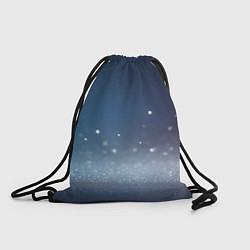 Рюкзак-мешок Серебристые блёстки на синем фоне - нейросеть, цвет: 3D-принт