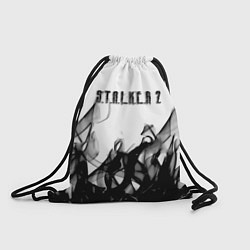 Рюкзак-мешок Stalker 2 черный огонь абстракция, цвет: 3D-принт