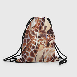Рюкзак-мешок Жирафы - африканский паттерн, цвет: 3D-принт