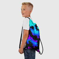 Рюкзак-мешок Marshmello neon space, цвет: 3D-принт — фото 2