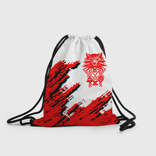 Мешок для обуви Ведьмак геральт красные краски лого волк / 3D-принт – фото 1