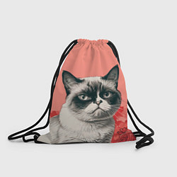Рюкзак-мешок Недовольный кот в день Святого Валентина, цвет: 3D-принт