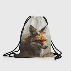 Рюкзак-мешок Сосредоточенный лис, цвет: 3D-принт