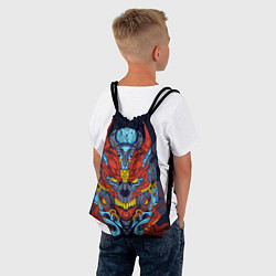 Рюкзак-мешок Череп-робот, цвет: 3D-принт — фото 2