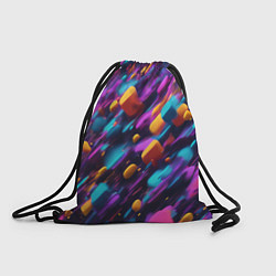 Рюкзак-мешок Полёт цветных частиц - нейросеть, цвет: 3D-принт