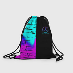 Рюкзак-мешок Mercedes benz неон текстура, цвет: 3D-принт
