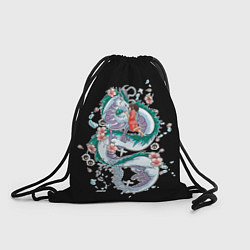 Рюкзак-мешок Тихиро и Хаку - унесенные призраками, цвет: 3D-принт