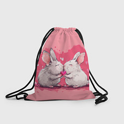 Рюкзак-мешок Милые влюбленные кролики, цвет: 3D-принт