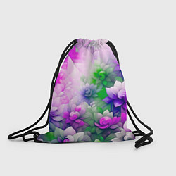 Рюкзак-мешок Паттерн цветов, цвет: 3D-принт