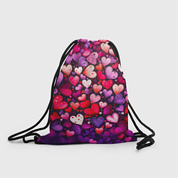 Рюкзак-мешок Множество сердец, цвет: 3D-принт