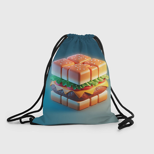 Мешок для обуви Абстрактный гамбургер в форме куба / 3D-принт – фото 1