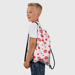 Рюкзак-мешок Поцелуйчики паттерн, цвет: 3D-принт — фото 2
