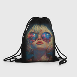 Рюкзак-мешок Отражение космоса в очках, цвет: 3D-принт