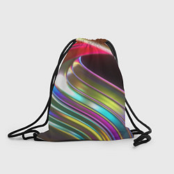 Рюкзак-мешок Неоновый крученный металл разноцветный, цвет: 3D-принт