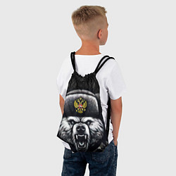 Рюкзак-мешок Русский медведь, цвет: 3D-принт — фото 2