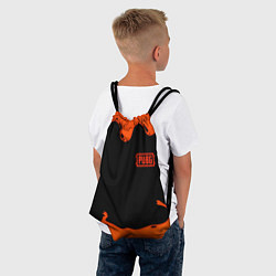 Рюкзак-мешок PUBG orange splash, цвет: 3D-принт — фото 2