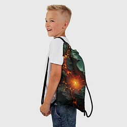 Рюкзак-мешок Объемная текстура и лава, цвет: 3D-принт — фото 2