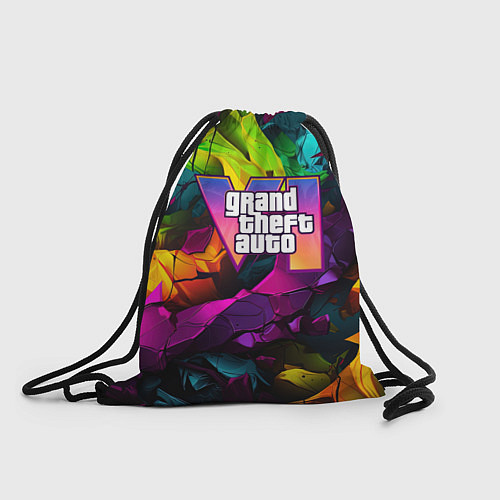 Мешок для обуви Gta лого камуфляж яркий неоновый / 3D-принт – фото 1