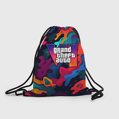 Мешок для обуви Gta лого камуфляж кислотные кляксы / 3D-принт – фото 1