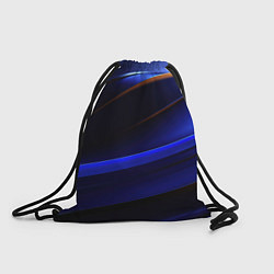Рюкзак-мешок Синее свечение на абстрактном фоне, цвет: 3D-принт