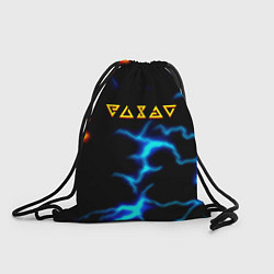 Рюкзак-мешок Ведьмак огненное лого шторм, цвет: 3D-принт