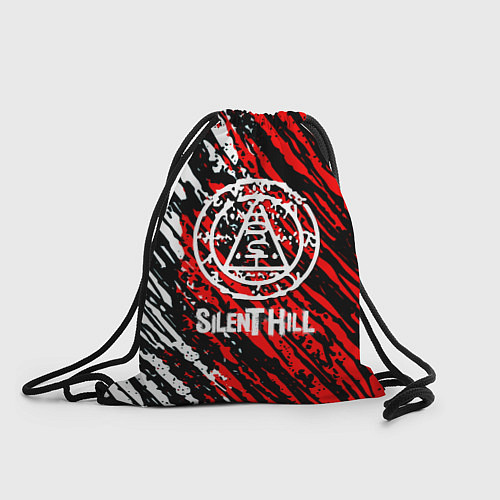 Мешок для обуви Silent hill краски белые и красные штрихи / 3D-принт – фото 1