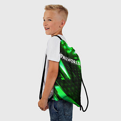 Рюкзак-мешок Palworld logo green neon, цвет: 3D-принт — фото 2