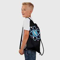 Рюкзак-мешок Котик в атоме, цвет: 3D-принт — фото 2