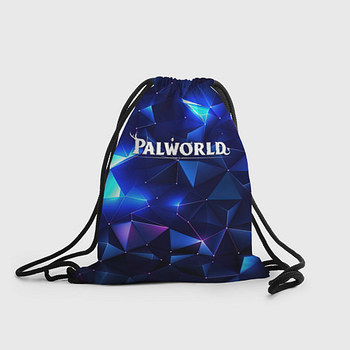 Мешок для обуви Palworld логотип и синие блики / 3D-принт – фото 1